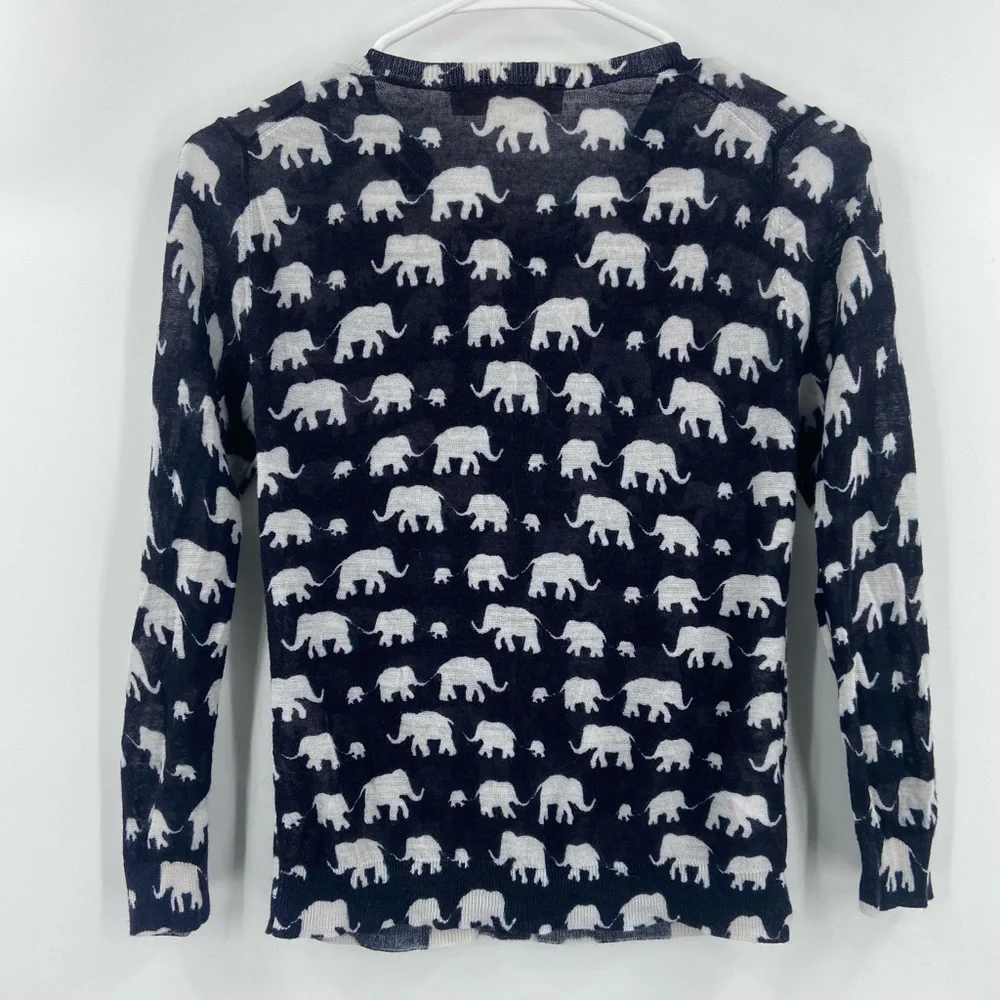 Loft elephant cardigan Blue‎ White Small